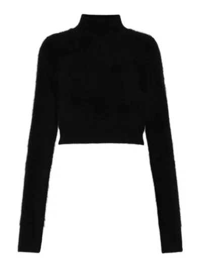 Sportmax Slim Fit Pure Cashmere Sweater With Slightly Raised Collar In Black