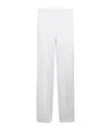 Sportmax Slim-fit Satin Trousers In Pearl Grey