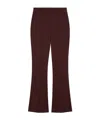 Sportmax Febe High-rise Wool-blend Flared Pants In Burgundy