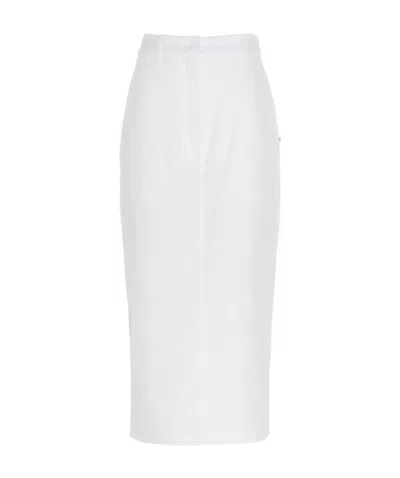 Sportmax Slim Skirt In White