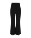 Sportmax Slim, Soft, Elastic Woven Cotton Blended Trousers In Black