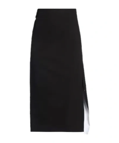 Sportmax Slim Solid Color Skirt In Black