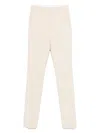 Sportmax Max Mara  Ivory Tailored Belt Loops Trousers In White