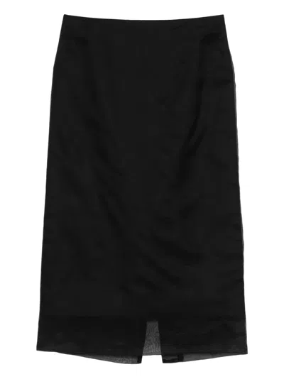Sportmax Slit Skirt In Black