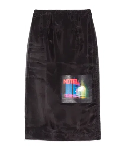Sportmax Slit Skirt In Black