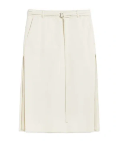 Sportmax Slit Skirt In White