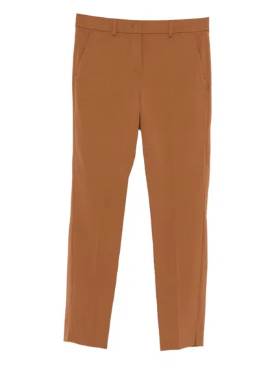 Sportmax Slit Trousers In Brown