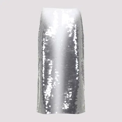 SPORTMAX SMOKE BLACK TOANO SEQUINED SKIRT