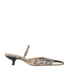 Sportmax Snake-patterned Pointed Mules In Multi