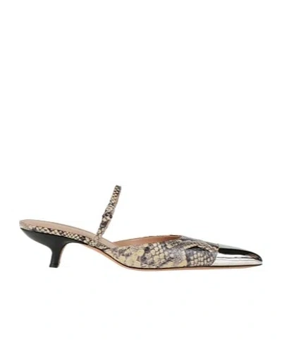 Sportmax Snake-patterned Pointed Mules In Multi