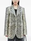 Sportmax Snakeskin-pattern Single-breasted Blazer In Animal Print