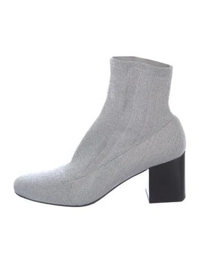 Pre-owned Sportmax Sock Boots In Gray