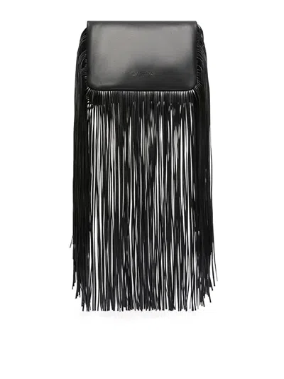 SPORTMAX SOFFY BAG WITH LONG FRINGES
