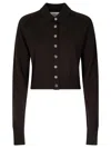 Sportmax Soft Fit Wool Cropped Cardigan Clothing In Black