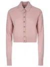 Sportmax Soft Fit Wool Cropped Cardigan Clothing In Pink