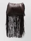 Sportmax Soft Fringe Maxi Shoulder Bag In Brown