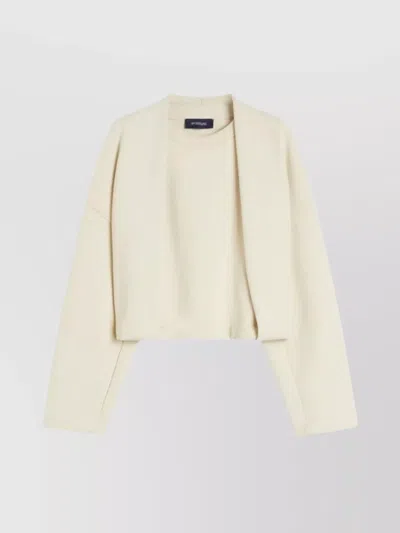 SPORTMAX SOFT LAYERED SWEATSHIRT UNIQUE DESIGN