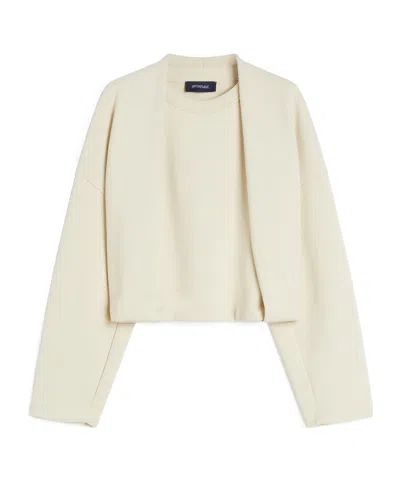 SPORTMAX SOFT SWEATSHIRT WITH DOUBLE-LAYER EFFECT