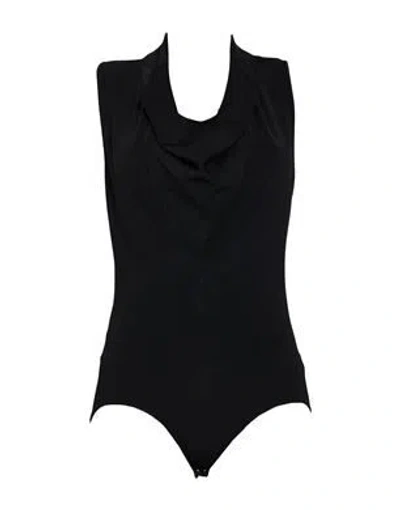 Sportmax Solid Black Sleeveless Bodysuit