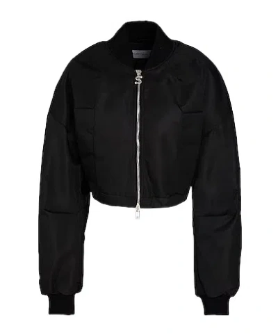 Sportmax Solid Bomber Jacket In Black
