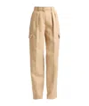Sportmax Solid Color Cargo Pants In Brown