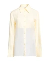 Sportmax Solid Color Chiffon Blouse In White