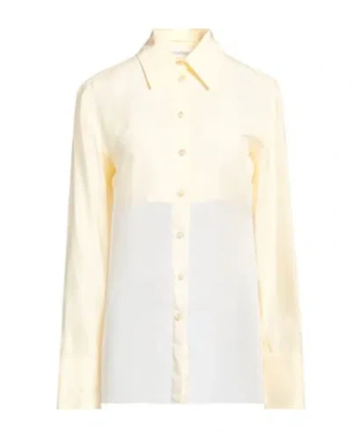 Sportmax Solid Color Chiffon Blouse In White