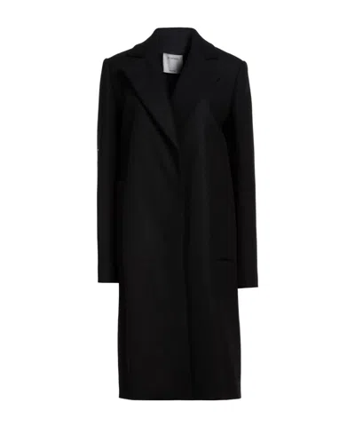Sportmax Solid Color Coats In Black