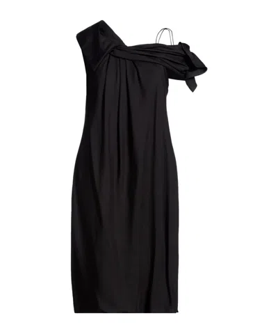 Sportmax Solid Color Dress In Black