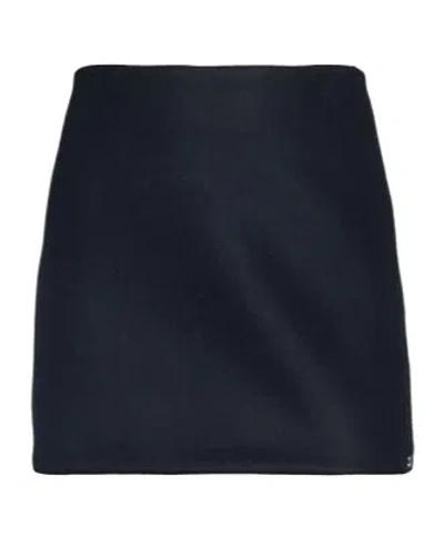 Sportmax Solid Color Minimalist A-line Skirt In Black