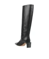 Sportmax Solid Color Pointed Toe Leather Boots In Black