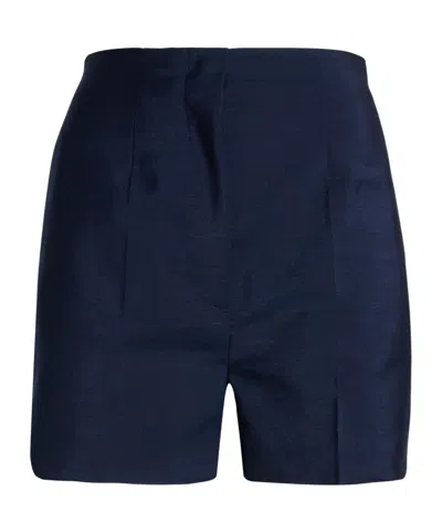 Sportmax Solid Color Shorts In Blue