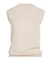 Sportmax Solid Color Sleeveless Knit Top In Neutral