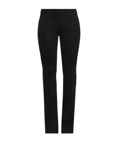 Sportmax Solid Color Stretch Flare Pants In Black