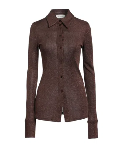 Sportmax Solid Colour Shirts  Blouses In Brown