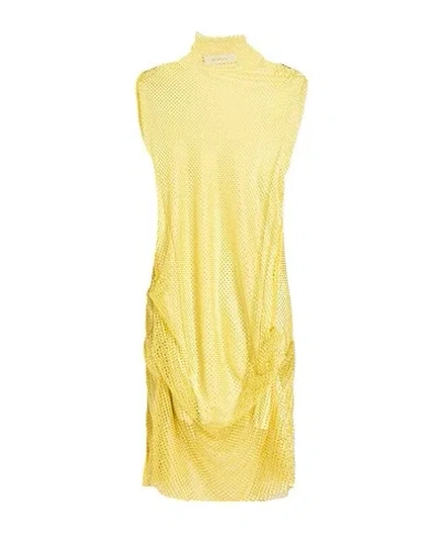 Sportmax Solid Crystal Dress In Yellow