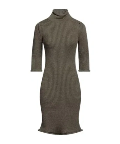Sportmax Solid Knit Dress In Gray