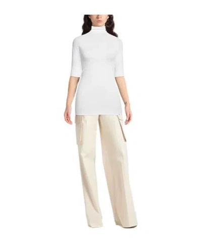 Sportmax Solid Lightweight Knit Top In White