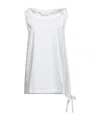 Sportmax Solid Sleeveless T-shirt In White