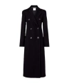 Sportmax Solid Virgin Wool Coat In Black