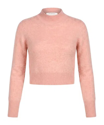Sportmax Solidcolor Knit Turtleneck Sweater In Pink