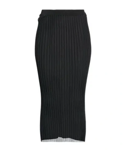 Sportmax Solid-color Knitted Midi Skirt In Black