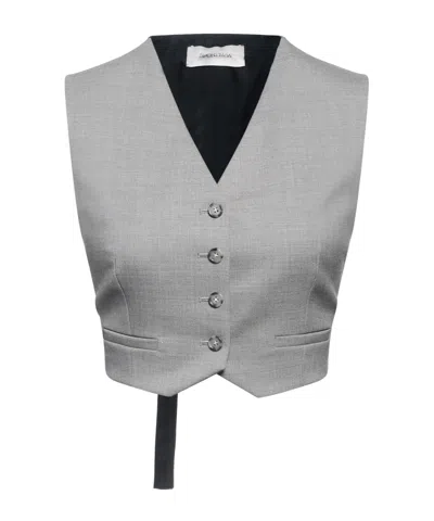 Sportmax Solid-color Wool Suit In Gray