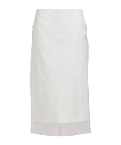 Sportmax Solid-colored Bodycon Skirt In White