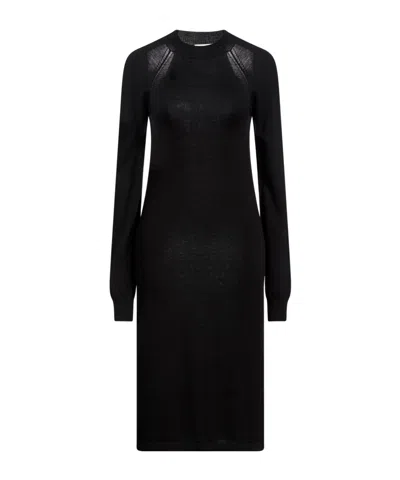 Sportmax Solid-colored Knitted Dress In Black