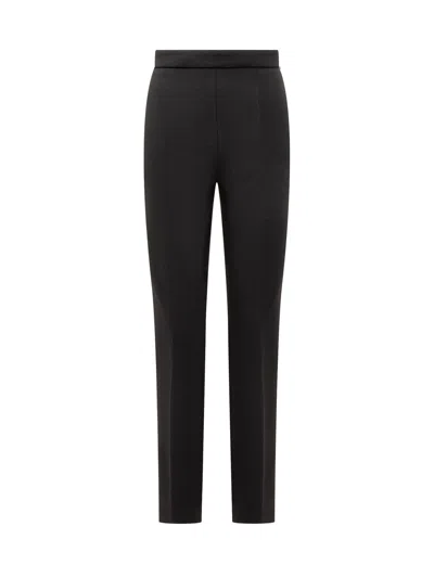 Sportmax Sophisticated High-waisted Trousers In Black