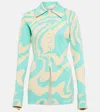 Sportmax Soraga Jacquard Blazer In Dis Onda