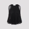 Sportmax Embellished Mesh And Jersey Top In Black