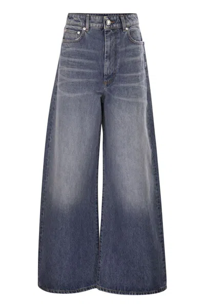 Sportmax Spdangri - Oversized Low-rise Jeans In Blue