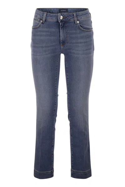 Sportmax Spdumbria - Perfect Mini Flare Trousers With Low Waist In Blue